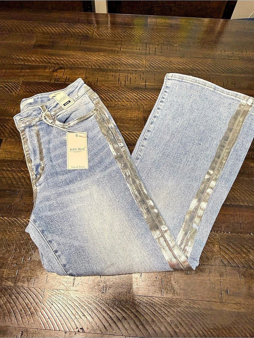 Judy Blue Kick Flare Mid Rise Jeans Blue Waist 27 NWT
